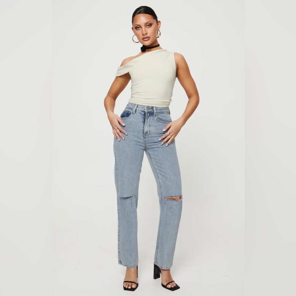 Princess Polly Holland Ripped High Rise Jeans